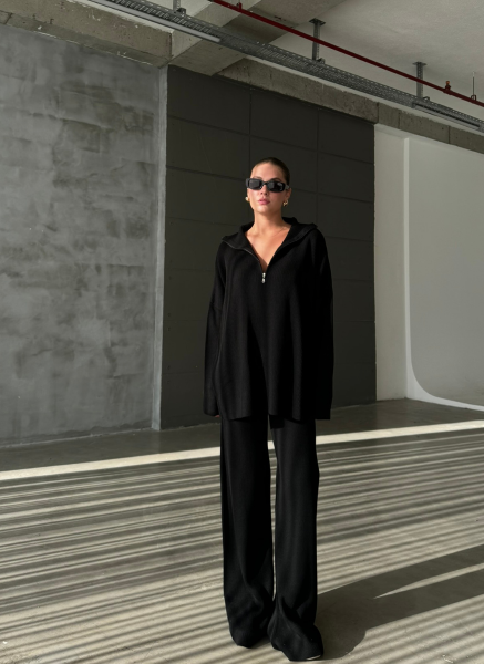 SİYAH FERMUARLI TRİKO TAKIM