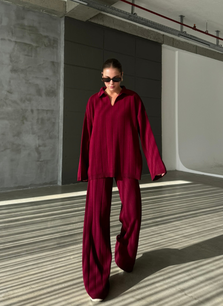 BORDO POLO YAKA TRİKO TAKIM