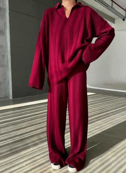 BORDO POLO YAKA TRİKO TAKIM