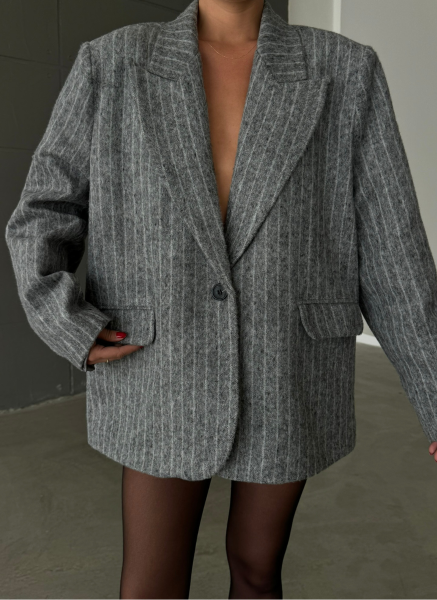 GRİ KAŞE BLAZER KABAN