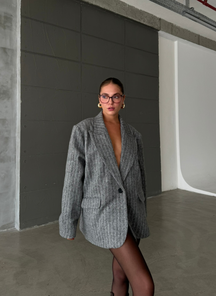 GRİ KAŞE BLAZER KABAN