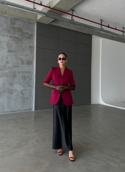 BORDO DOUBLE KUMAŞ BLAZER