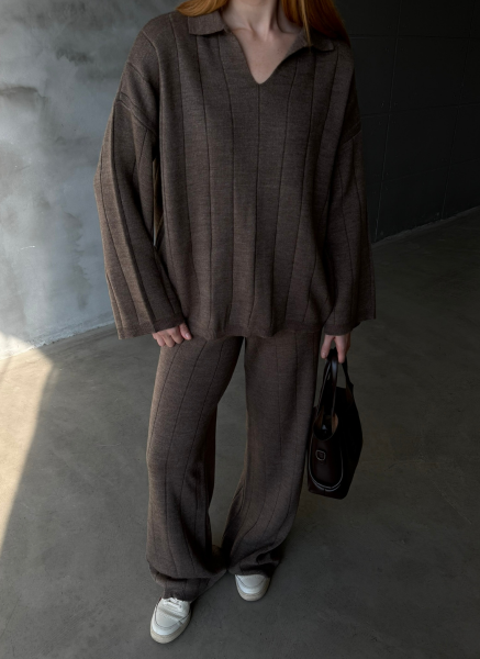 KAHVE POLO YAKA TRİKO TAKIM