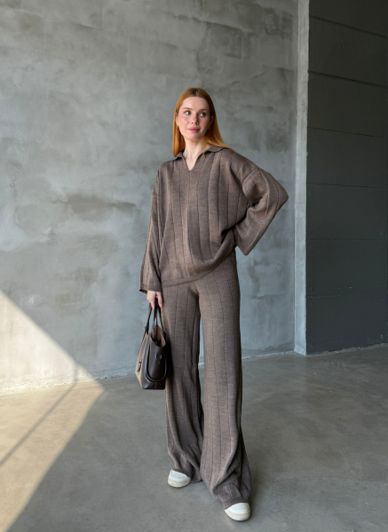 KAHVE POLO YAKA TRİKO TAKIM