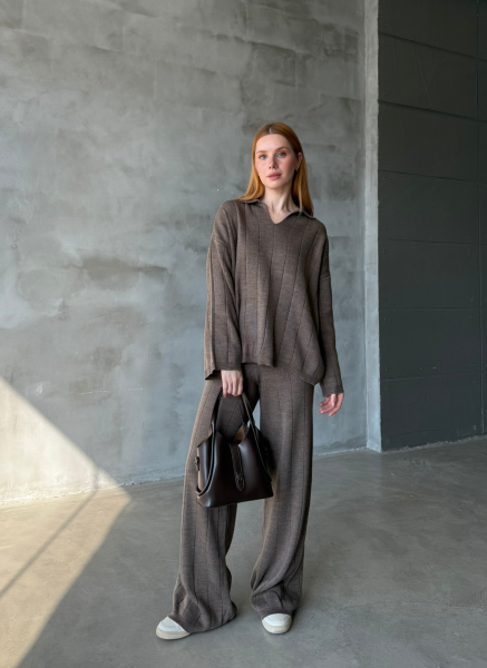 KAHVE POLO YAKA TRİKO TAKIM