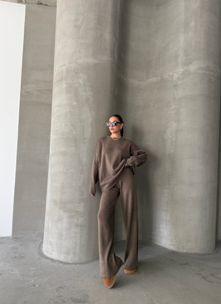 KAHVE BİSİKLET YAKA TRİKO TAKIM