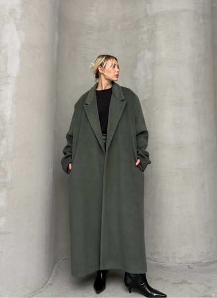 HAKİ KEMERLİ KAŞE KABAN