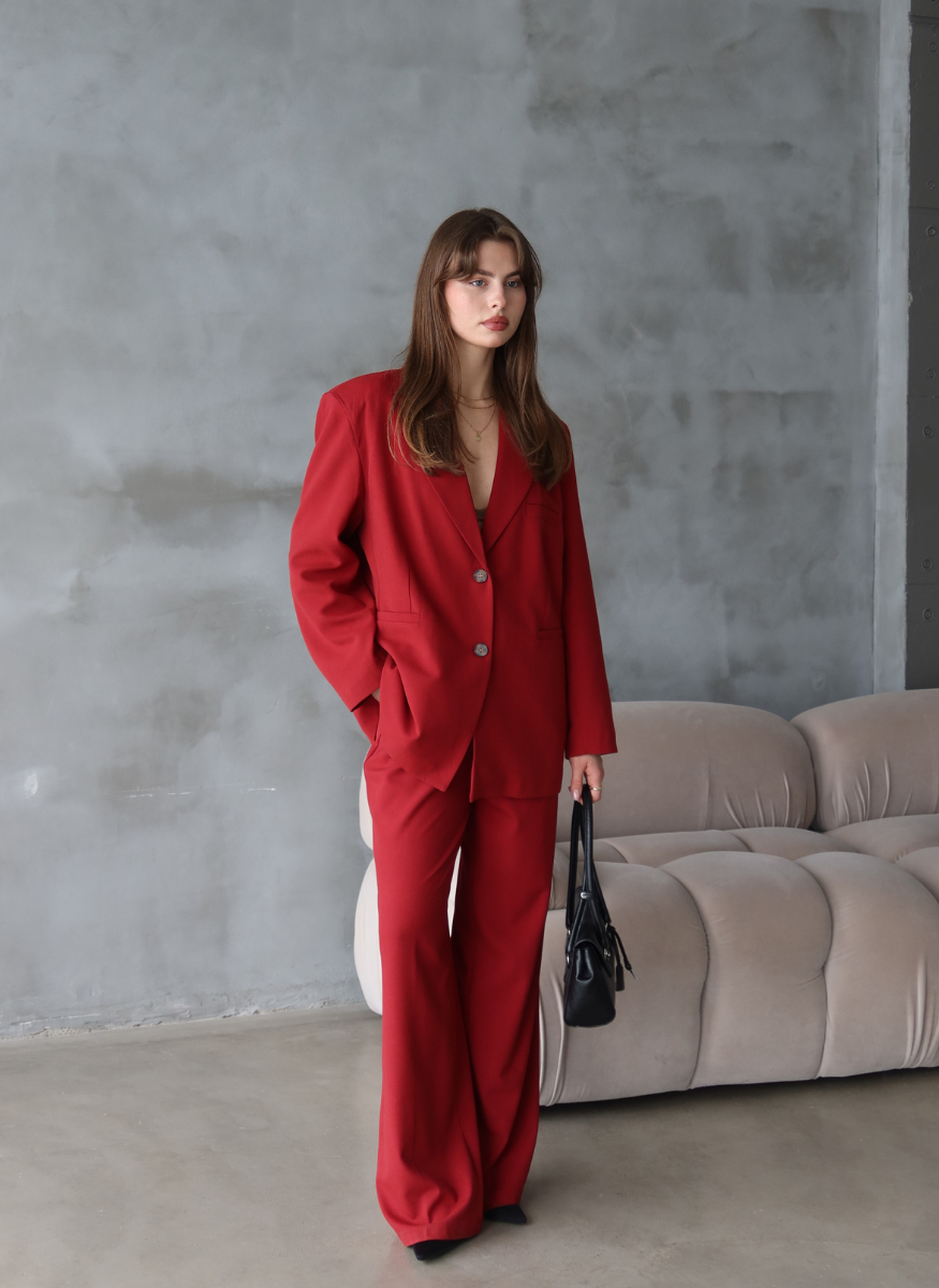 KIRMIZI OVERSİZE BLAZER