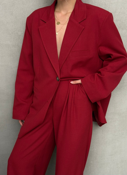 KIRMIZI OVERSİZE BLAZER