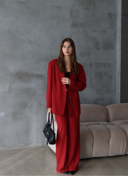 KIRMIZI OVERSİZE BLAZER