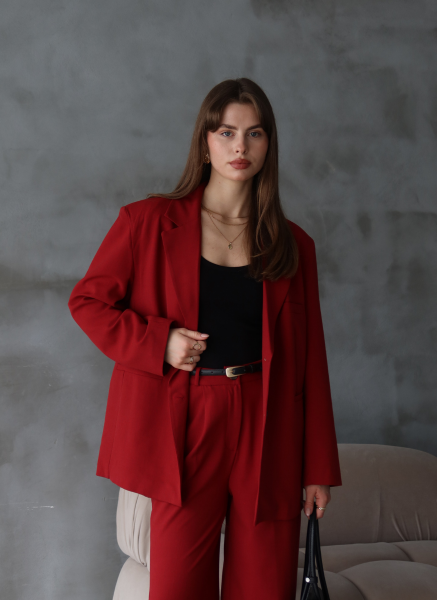 KIRMIZI OVERSİZE BLAZER