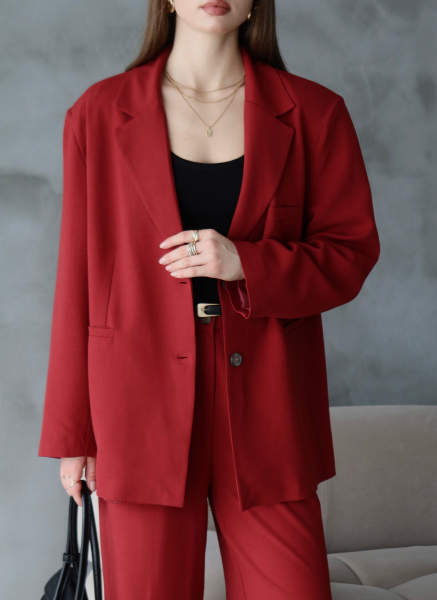 KIRMIZI OVERSİZE BLAZER