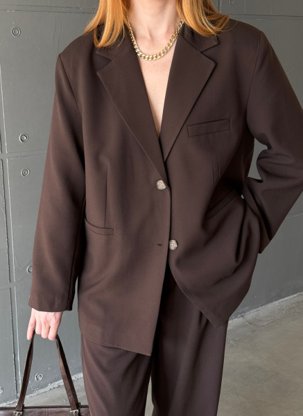 KAHVE OVERSİZE BLAZER