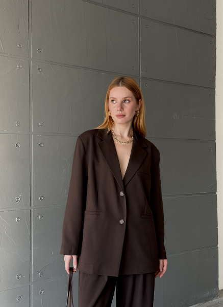 KAHVE OVERSİZE BLAZER