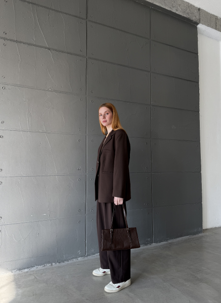 KAHVE OVERSİZE BLAZER