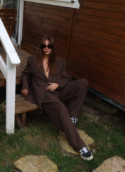 KAHVE OVERSİZE BLAZER