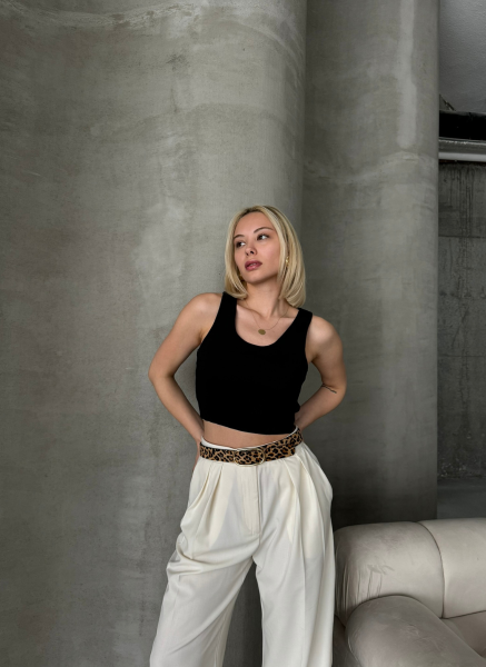 SİYAH TRİKO CROP