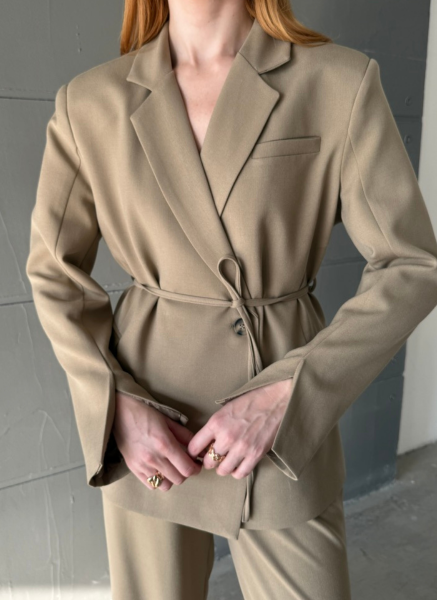CAMEL BAĞLAMALI BLAZER