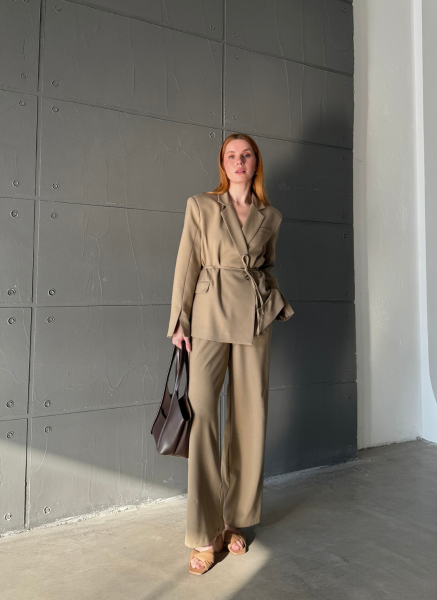 CAMEL BAĞLAMALI BLAZER