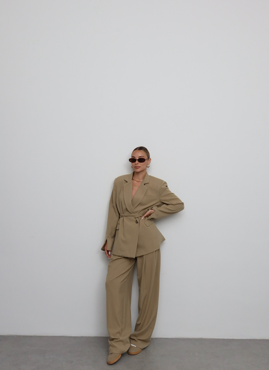 CAMEL BAĞLAMALI BLAZER