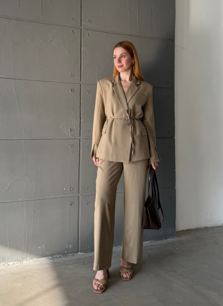 CAMEL BAĞLAMALI BLAZER