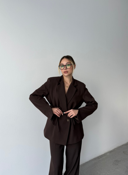 KAHVE BAĞLAMALI BLAZER