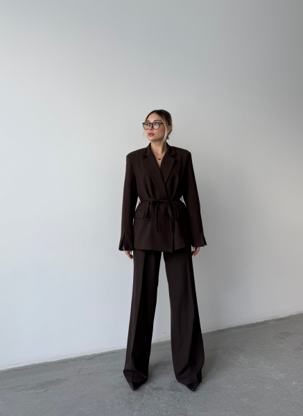 KAHVE BAĞLAMALI BLAZER