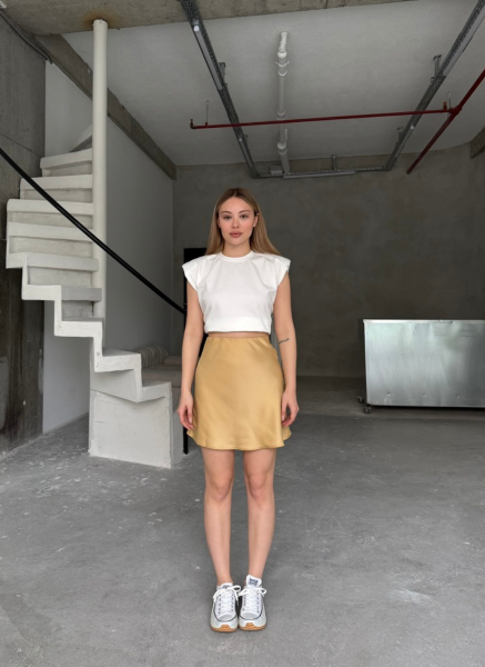 SARI KISA SATEN ETEK