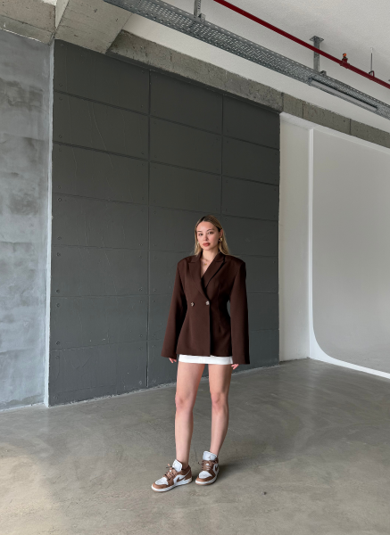 KAHVE DOUBLE BLAZER