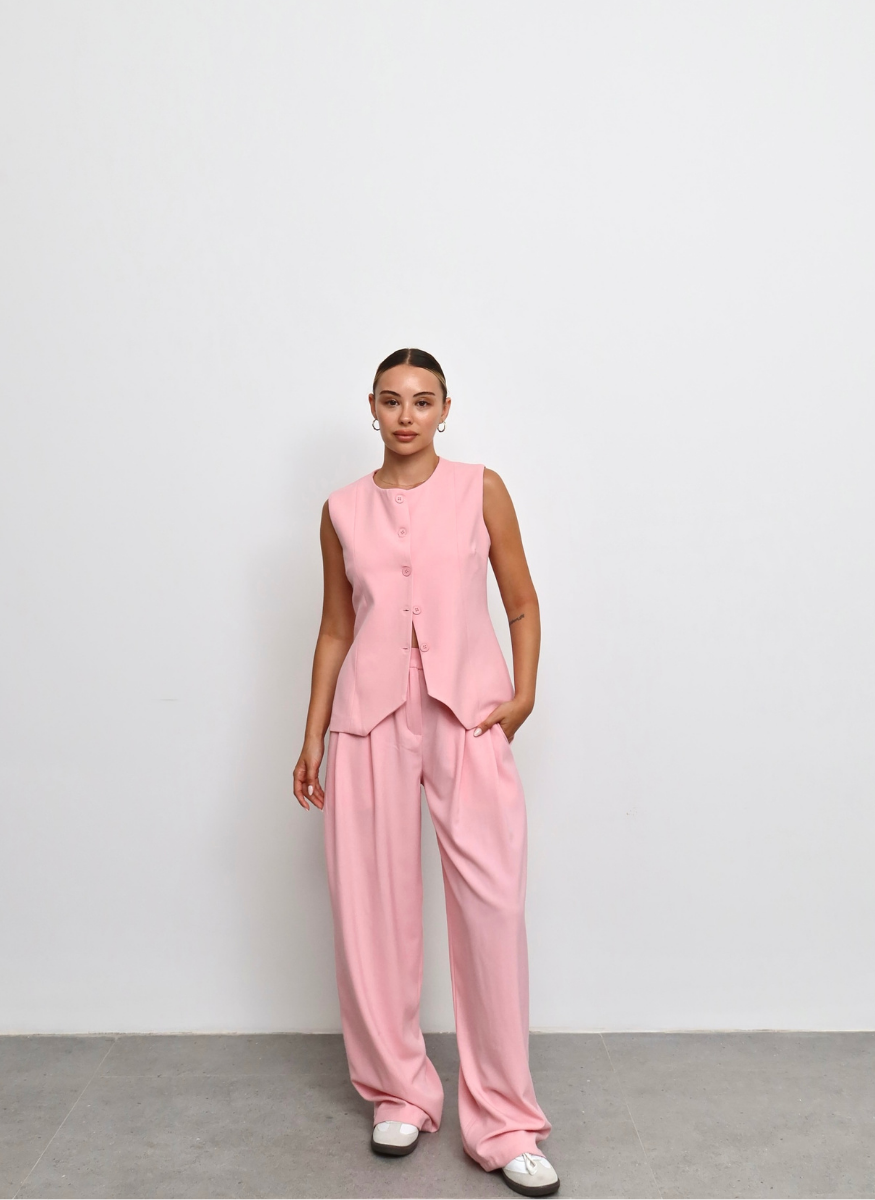 PEMBE MASKÜLEN PANTOLON