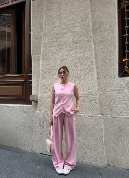 PEMBE MASKÜLEN PANTOLON