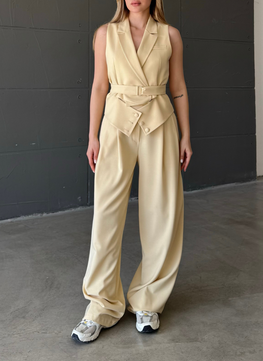 SARI MASKÜLEN PANTOLON