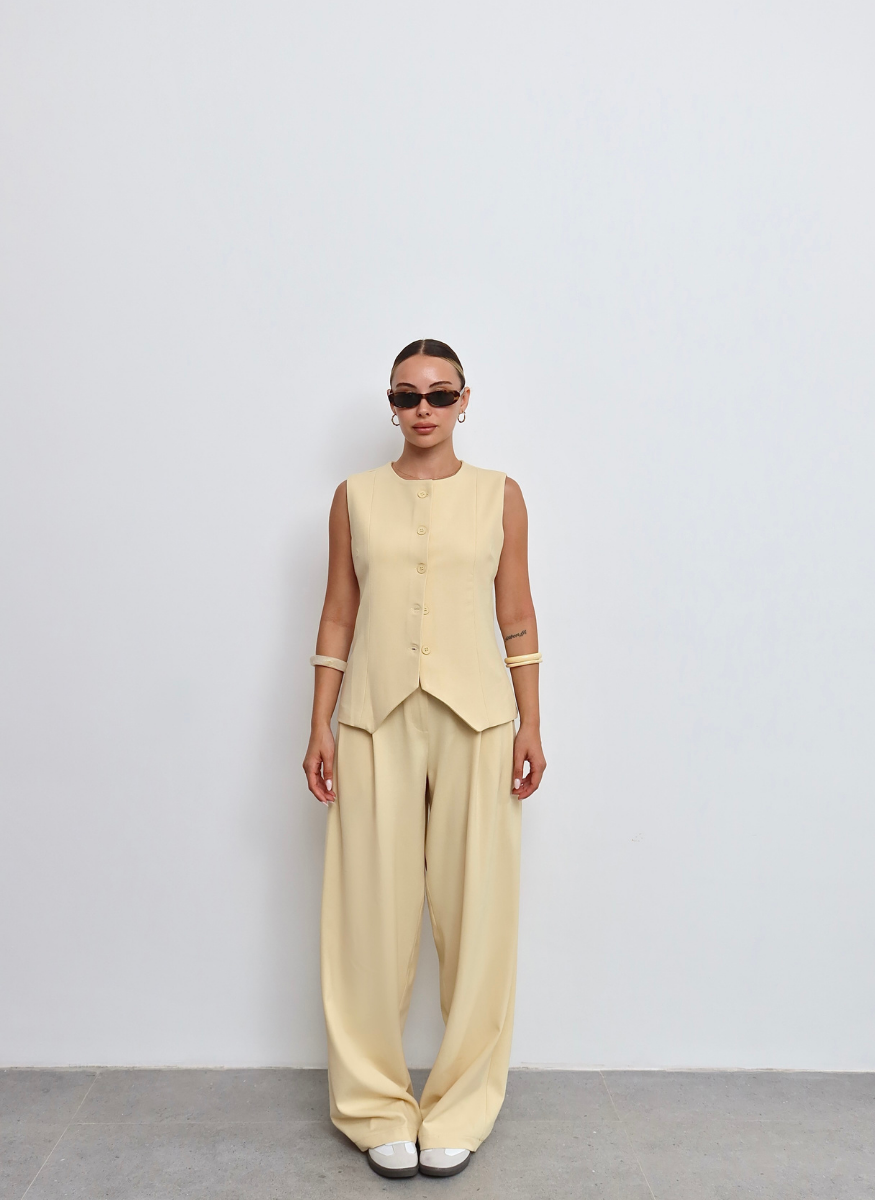 SARI MASKÜLEN PANTOLON