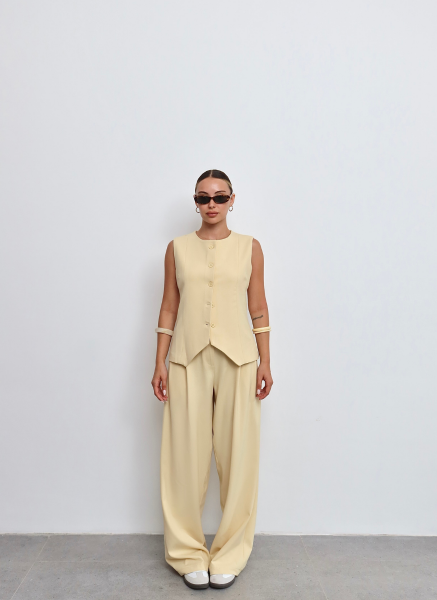 SARI MASKÜLEN PANTOLON