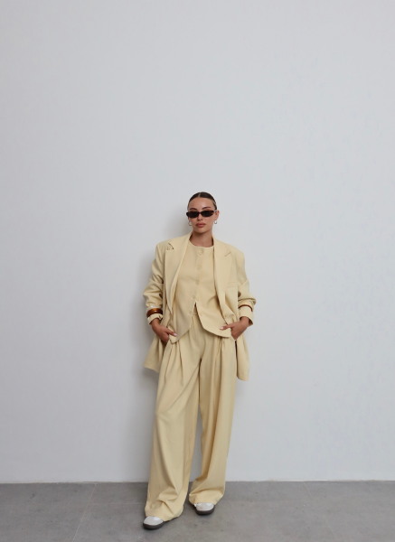 SARI MASKÜLEN PANTOLON