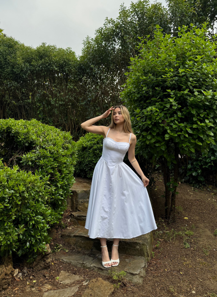 BEYAZ POPLİN ELBİSE