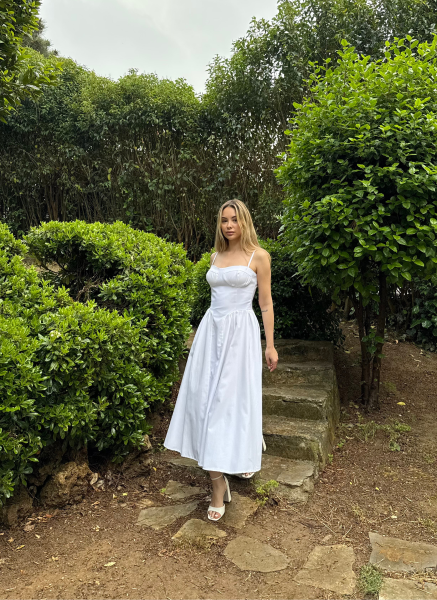 BEYAZ POPLİN ELBİSE