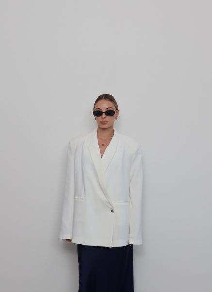 BEYAZ KREP BLAZER