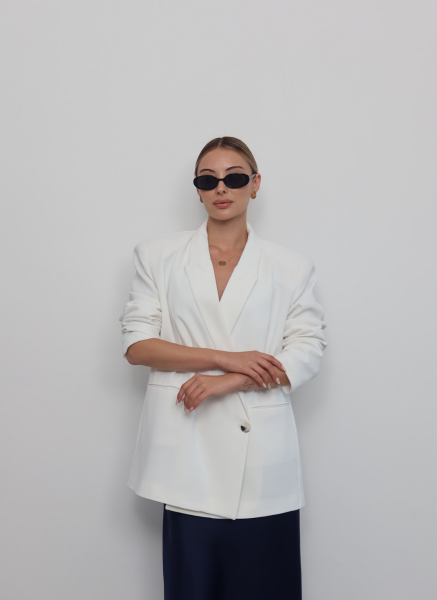 BEYAZ KREP BLAZER