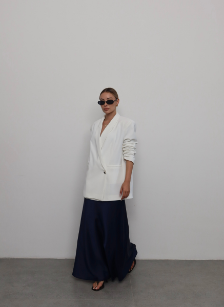 BEYAZ KREP BLAZER