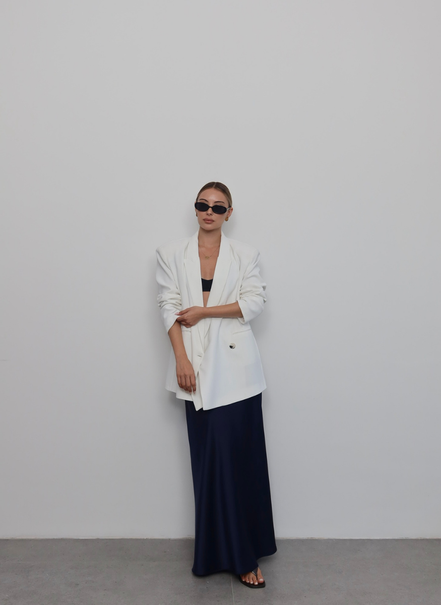 BEYAZ KREP BLAZER