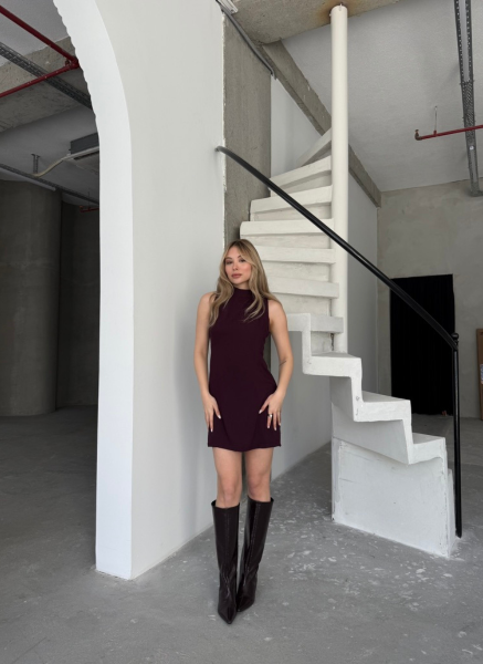 MÜRDÜM KREP ELBİSE