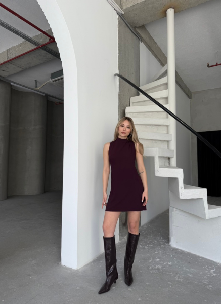 MÜRDÜM KREP ELBİSE