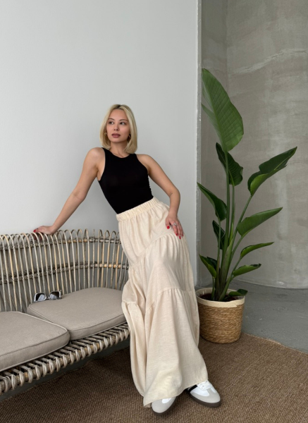 SİYAH HALTER YAKA SANDY CROP
