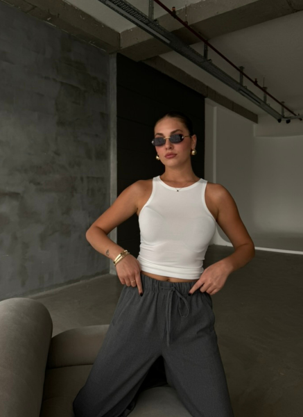 EKRU HALTER YAKA SANDY KUMAŞ