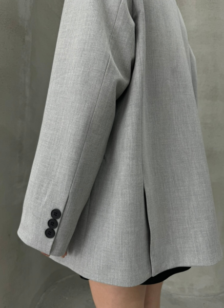 GRİ ÇİFT YIRTMAÇLI BLAZER