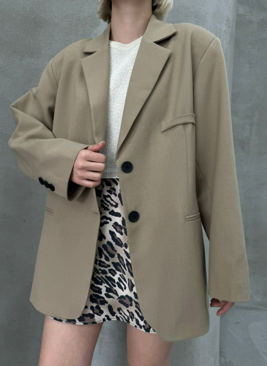 CAMEL ÇİFT YIRTMAÇLI BLAZER