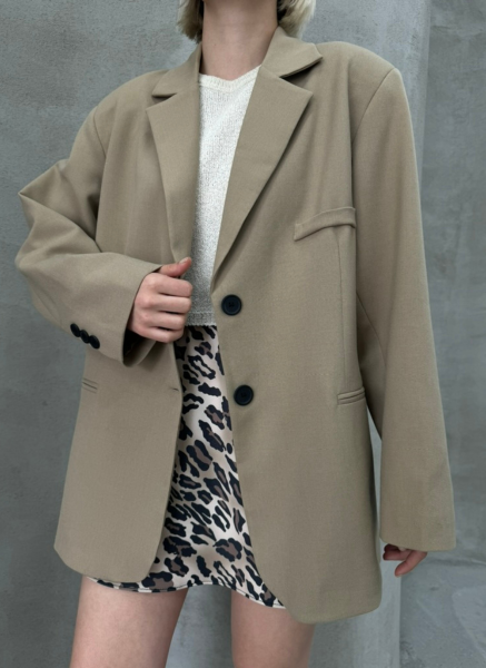 CAMEL ÇİFT YIRTMAÇLI BLAZER