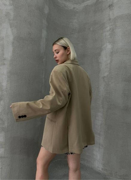 CAMEL ÇİFT YIRTMAÇLI BLAZER