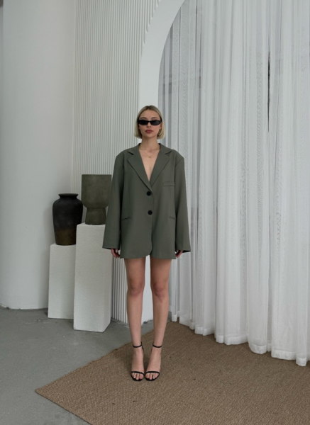 HAKİ ÇİFT YIRTMAÇLI BLAZER